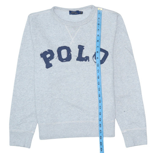 Polo Ralph Lauren Womens Grey Cotton Sweatshirt Size M Crew Neck