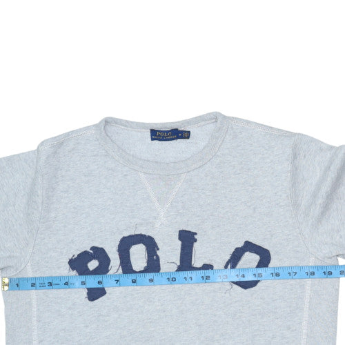 Polo Ralph Lauren Womens Grey Cotton Sweatshirt Size M Crew Neck