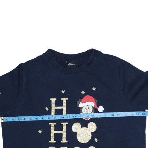 Disney Tu Women Blue Mickey Mouse Christmas Pullover Sweatshirt Size 18