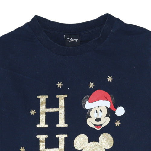 Disney Tu Women Blue Mickey Mouse Christmas Pullover Sweatshirt Size 18