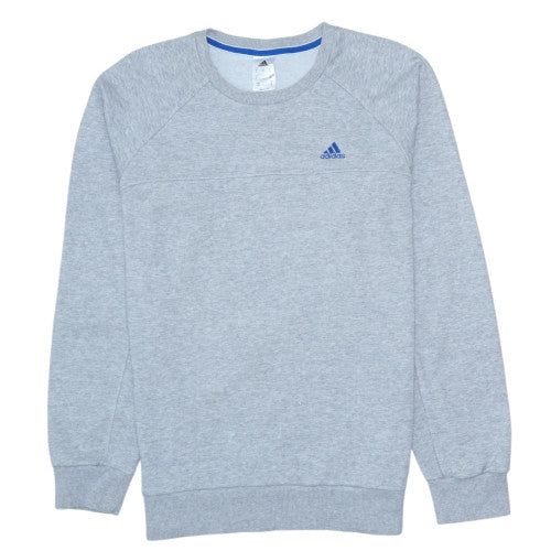 Adidas Men's Grey Crew Neck Pullover Sweatshirt Size S