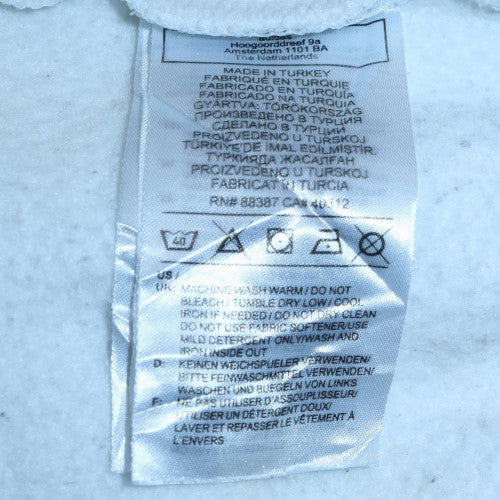 Adidas Men's White Sweatshirt L Crew Neck Pullover Logo Fleece