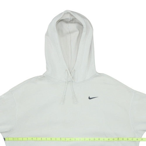 Nike Men's White Pullover Hoodie L Fleece Classic Logo Sweatshirt