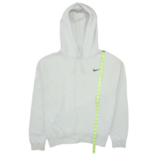 Nike Men's White Pullover Hoodie L Fleece Classic Logo Sweatshirt