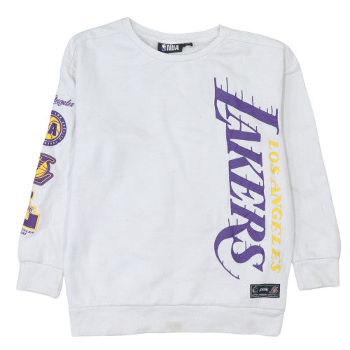 NBA Girls White Los Angeles Lakers Graphic Pullover Sweatshirt 11-12 Years