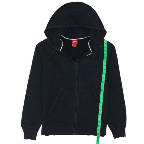 Nike Men's Black Full Zip Hoodie M Regular Fit Fleece Sweatshirt