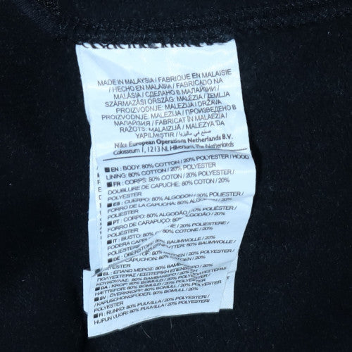 Nike Men's Black Full Zip Hoodie M Regular Fit Fleece Sweatshirt