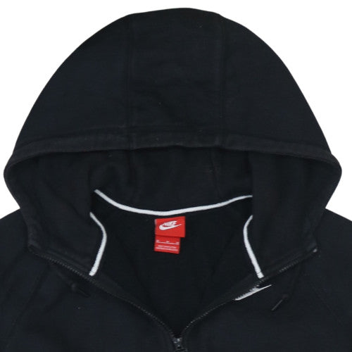 Nike Men's Black Full Zip Hoodie M Regular Fit Fleece Sweatshirt