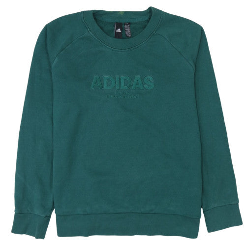 Adidas Womens Green Crew Neck Pullover Sweatshirt L
