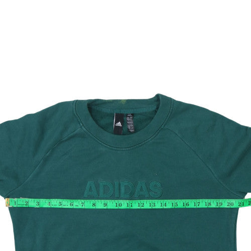 Adidas Womens Green Crew Neck Pullover Sweatshirt L