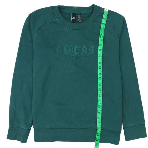 Adidas Womens Green Crew Neck Pullover Sweatshirt L
