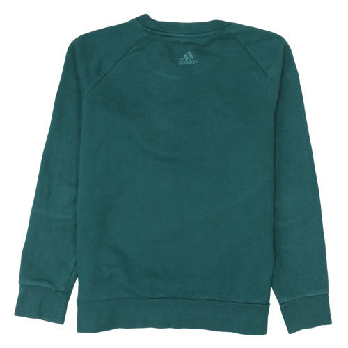 Adidas Womens Green Crew Neck Pullover Sweatshirt L