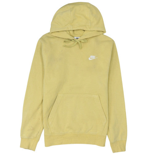 Nike Men’s Yellow Pullover Hoodie XS Fleece Logo Lightweight
