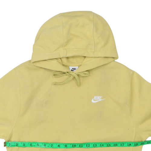 Nike Men’s Yellow Pullover Hoodie XS Fleece Logo Lightweight