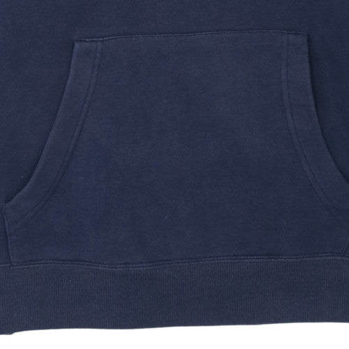 FILA Men's Blue Pullover Hoodie Medium Fleece Logo Sweatshirt