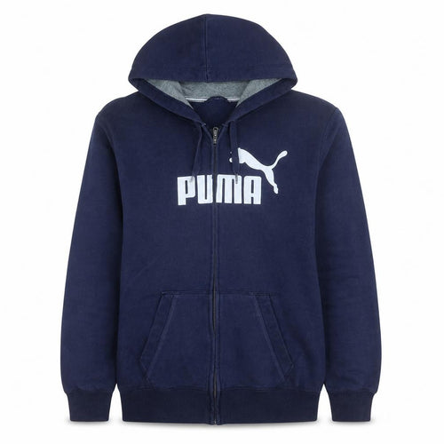 Puma Men's Blue 2XL Full Zip Fleece Hoodie
