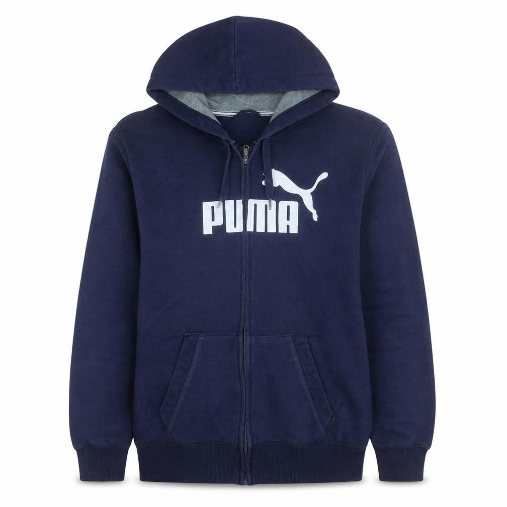 Puma Men's Blue 2XL Full Zip Fleece Hoodie