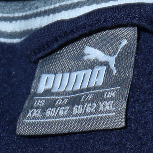 Puma Men's Blue 2XL Full Zip Fleece Hoodie