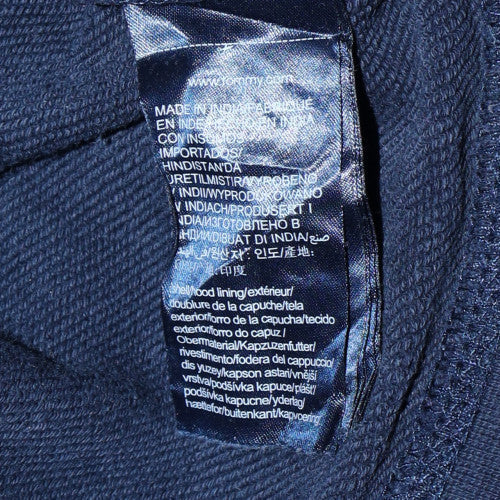 Tommy Jeans Men's Navy Blue Hoodie XL Pullover Logo Embroidered