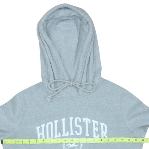 Hollister Mens Grey Pullover Hoodie S Fleece Logo Sweatshirt