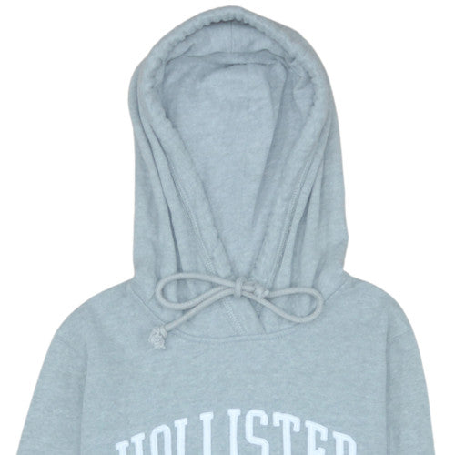 Hollister Mens Grey Pullover Hoodie S Fleece Logo Sweatshirt