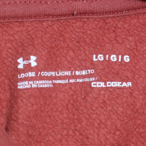 Under Armour Men's Brown Pullover Hoodie L Fleece ColdGear