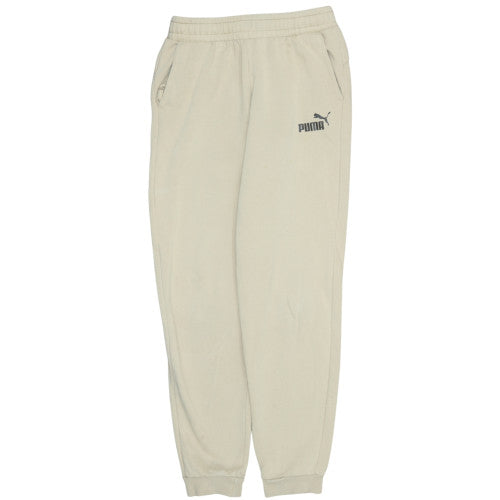 Puma Girls Beige Jogger Sweatpants 15-16 Years Elastic Waist Fleece Lined