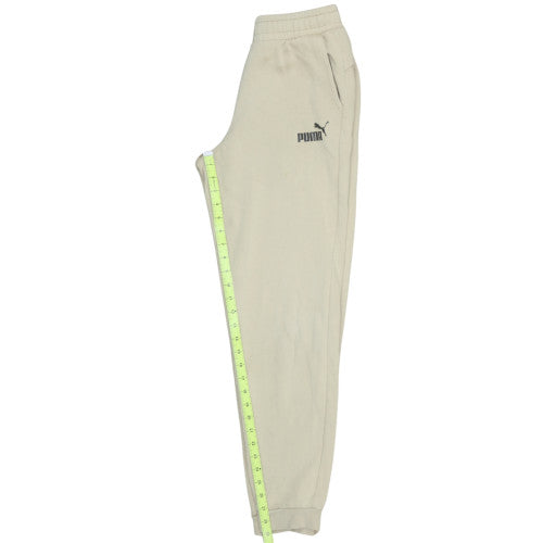 Puma Girls Beige Jogger Sweatpants 15-16 Years Elastic Waist Fleece Lined