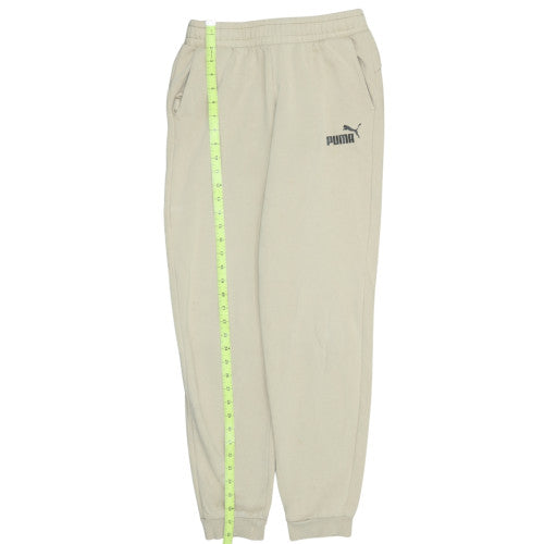 Puma Girls Beige Jogger Sweatpants 15-16 Years Elastic Waist Fleece Lined