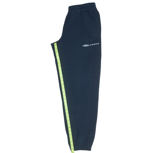 Umbro Men's Blue Fleece Sweatpants M Regular Tapered Fit Activewear