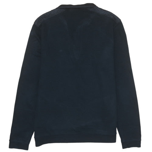 Hugo Boss Mens Black L Regular Fit 1/4 Zip Pullover Sweatshirt