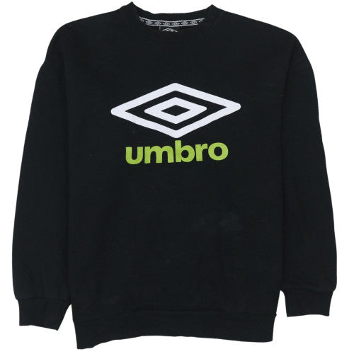 Umbro Mens Black Medium Crew Neck Logo Sweatshirt Pullover