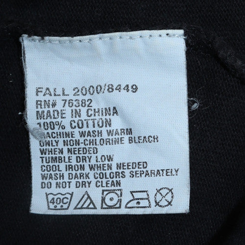 Timberland Men's Black Long Sleeve Cotton Button-Up Polo Shirt Size M