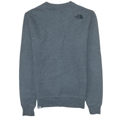 The North Face Men's Grey Crew Neck Sweatshirt M Classic Logo Cotton Blend