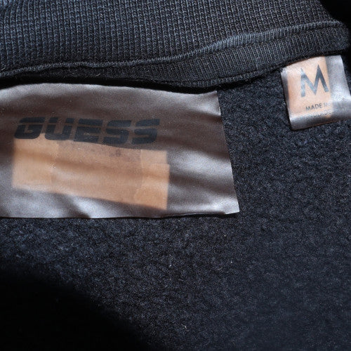 Guess Men's Black Crew Neck Logo Sweatshirt Size M