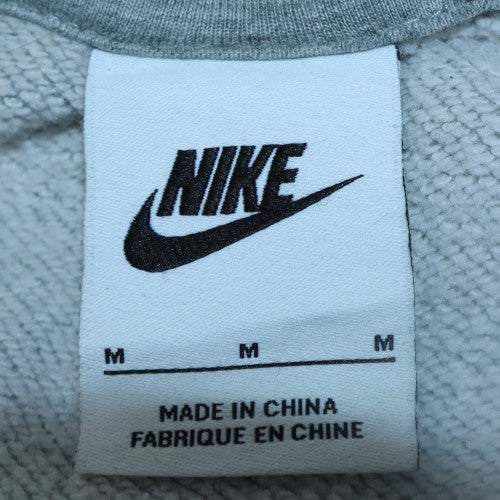 Nike Womens Grey Pullover Hoodie M Cotton Blend Casual Sweatshirt