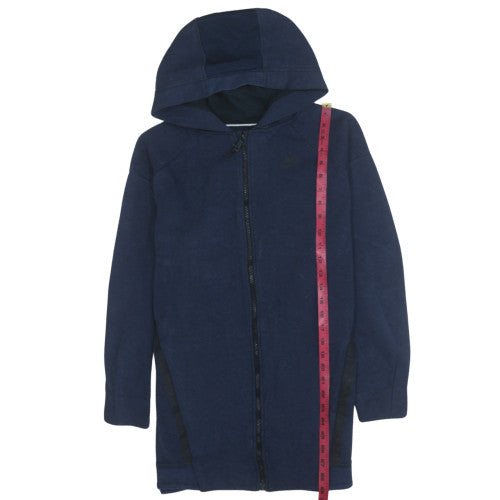 Nike Men's Navy Blue Full Zip Hoodie Medium Cotton Blend