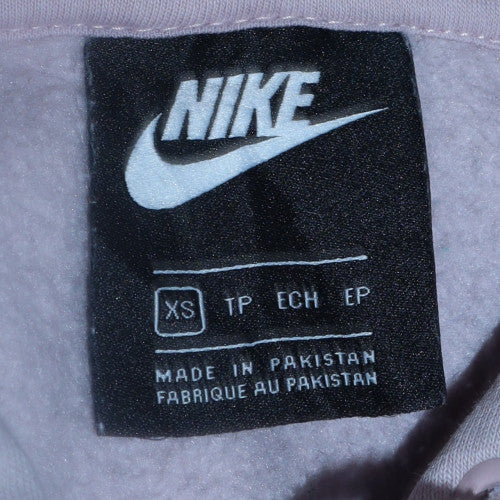 Nike Womens Lilac XS Pullover Hoodie Cotton Blend Logo Sweatshirt