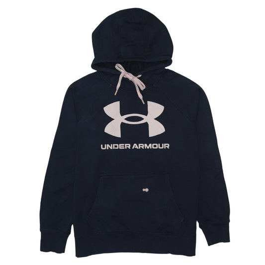 Under Armour Womens Navy Hoodie Large Pullover Lightweight Cotton Blend