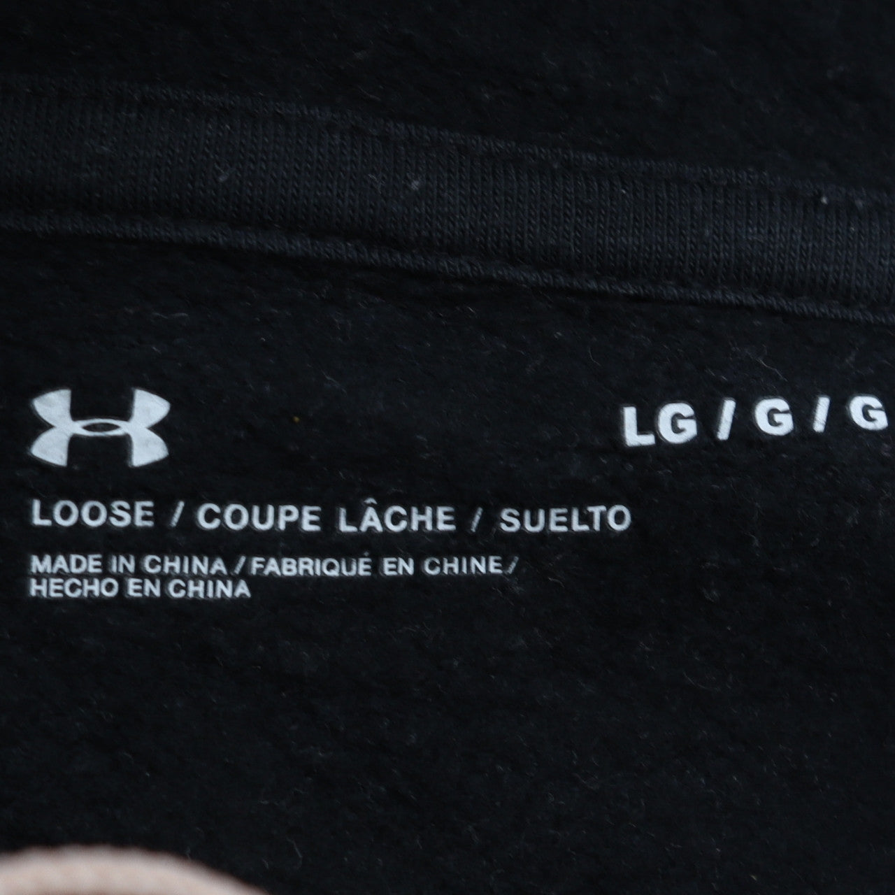 Under Armour Womens Navy Hoodie Large Pullover Lightweight Cotton Blend