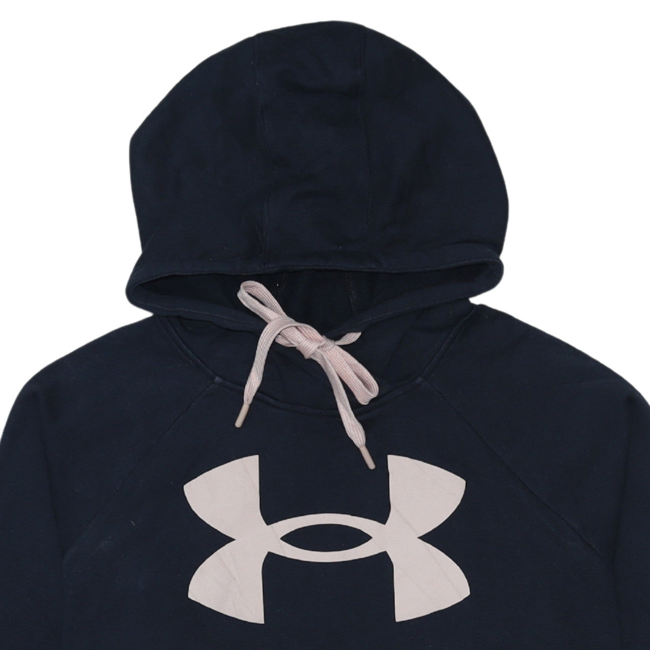 Under Armour Womens Navy Hoodie Large Pullover Lightweight Cotton Blend