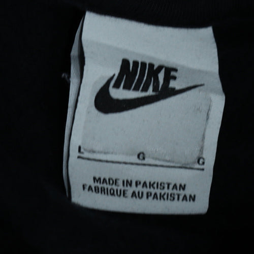Nike Men's Black Pullover Hoodie L Regular Fleece Graphic Sportswear