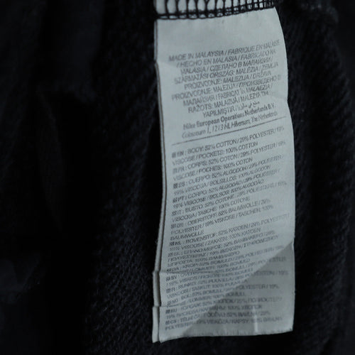 Nike Men Black Small Pullover Sweatshirt Crew Neck Logo Fleece