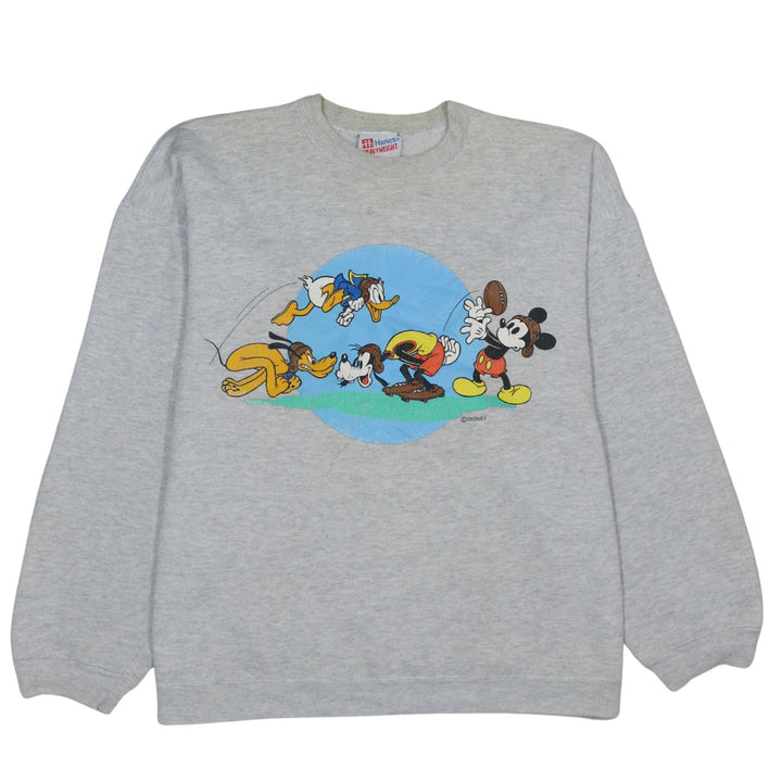 Hanes Women’s Grey Disney Mickey Mouse Sweatshirt XL Cotton Blend