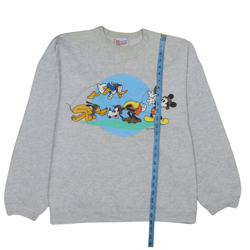 Hanes Women’s Grey Disney Mickey Mouse Sweatshirt XL Cotton Blend