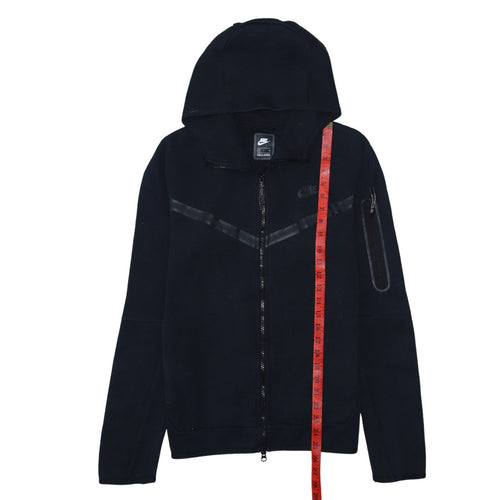 Nike Men's Black Full Zip Hoodie Size S With Logo Detail