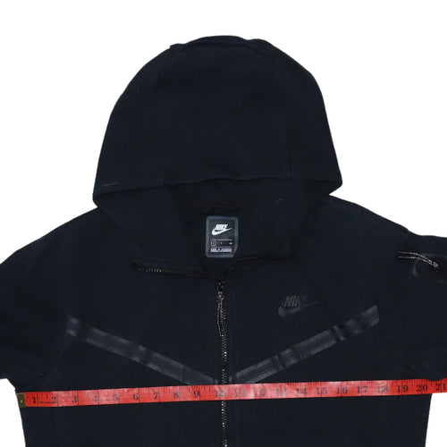 Nike Men's Black Full Zip Hoodie Size S With Logo Detail