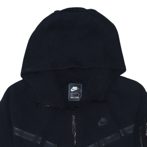 Nike Men's Black Full Zip Hoodie Size S With Logo Detail