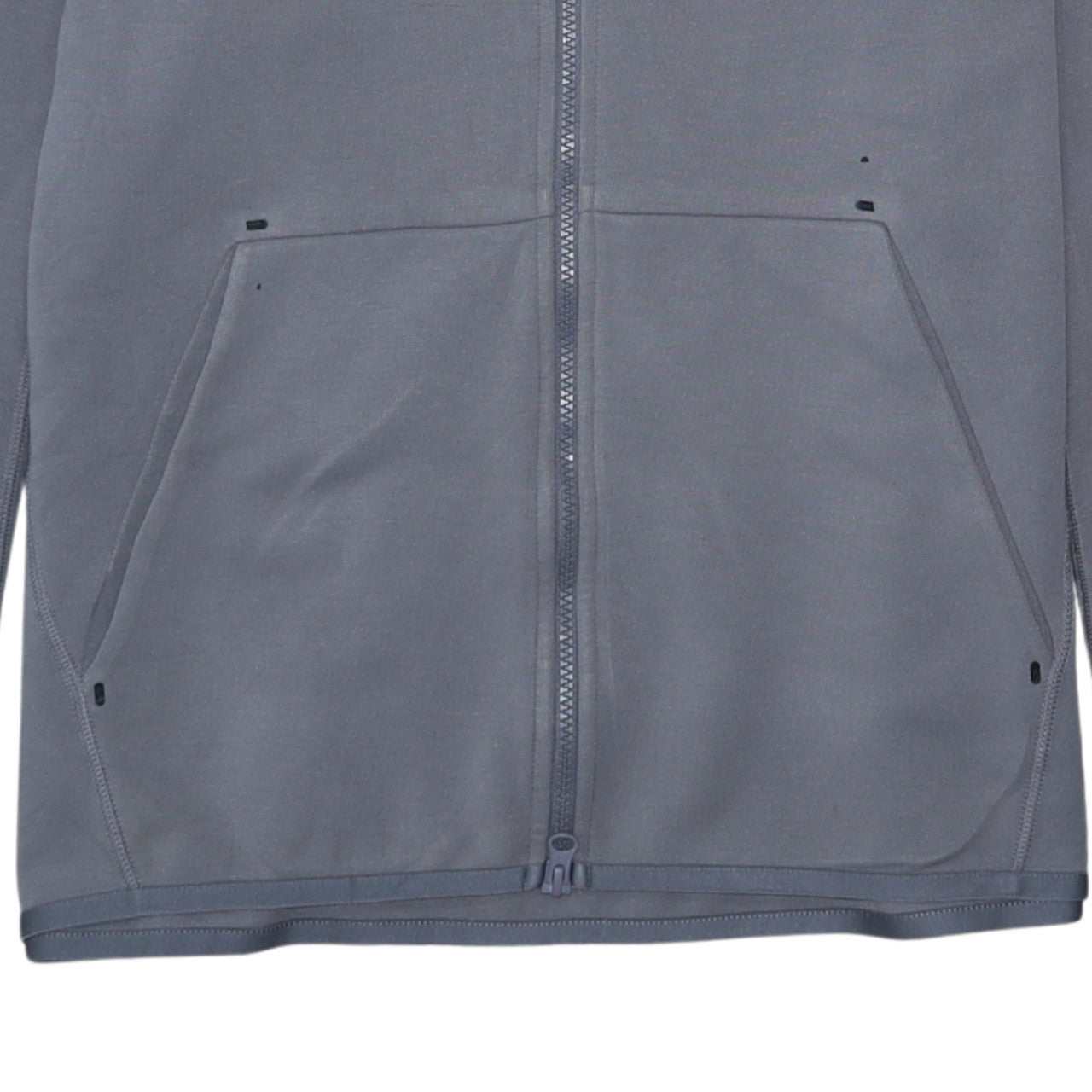 Nike Men's Grey Full Zip Hoodie M Lightweight Fleece Zip Up