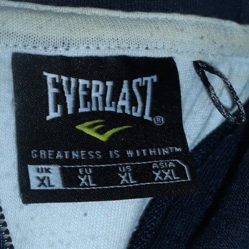 Everlast Men's Blue Full Zip Hoodie XL Sports Fleece
